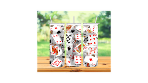 Playing cards 3D effect tumbler